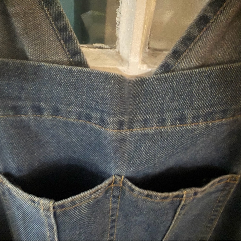 Denim and Black Midi Dress - Picture 3 of 7